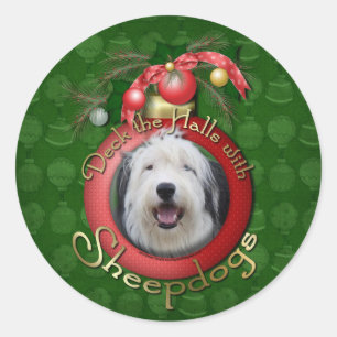 Sticker Rond Noël - Deck the Halls - Sheepdogs