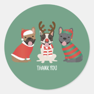 Sticker Rond Noël des Bulldogs de Merci