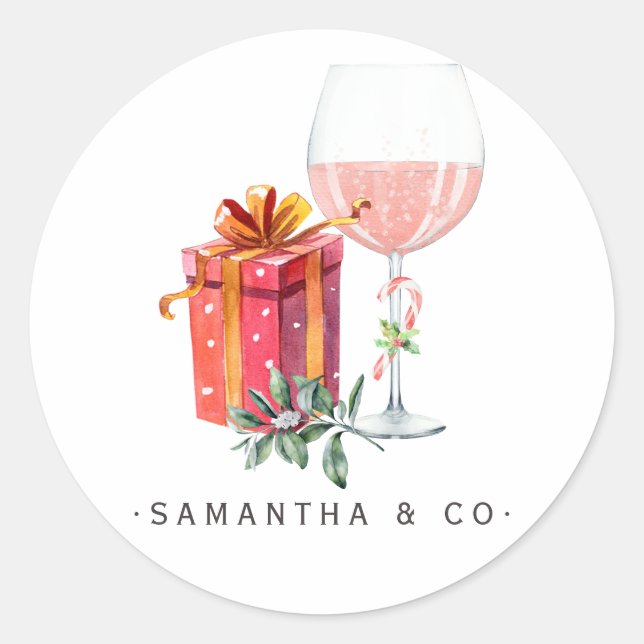 Sticker Rond Noël du cinéma rétro (Devant)