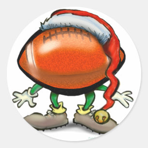 Sticker Rond Noël du football