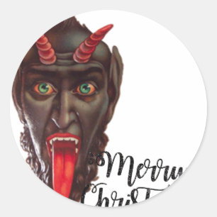 Sticker Rond noël du krampus