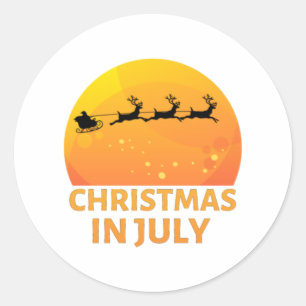 STICKER ROND NOËL EN JUILLET
