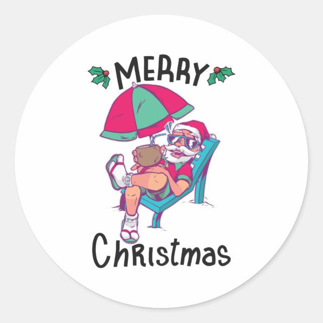 Sticker Rond Noël en juillet (Devant)