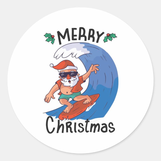 Sticker Rond Noël en juillet (Devant)