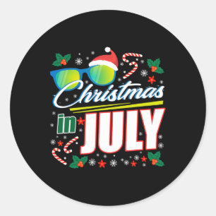 Sticker Rond Noël en juillet 1