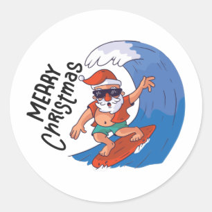 Sticker Rond Noël en juillet Carte