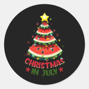 Sticker Rond Noël En Juillet Chemises Femmes Hommes Enfants Wat