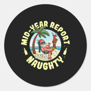 Sticker Rond Noël en juillet comme rapport de mi-année toujours