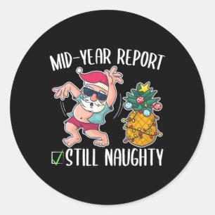 Sticker Rond Noël en juillet Rapport semestriel vilain