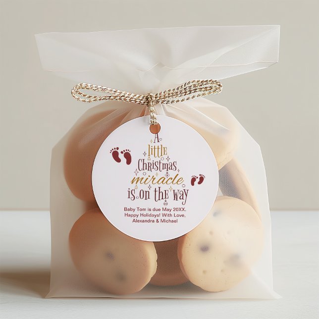 Sticker Rond Noël Faire-part de grossesse miracle (Créateur téléchargé)