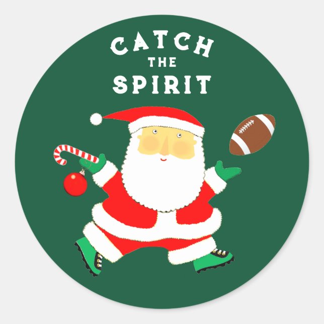 Sticker Rond Noël Football (Devant)