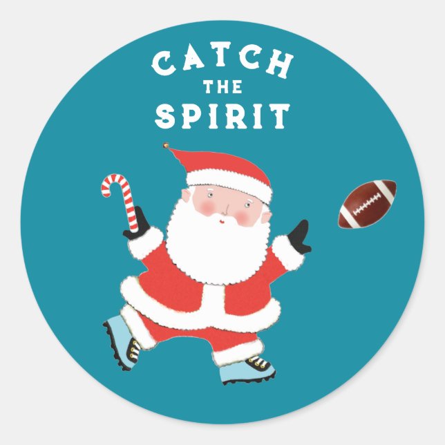 Sticker Rond Noël Football (Devant)