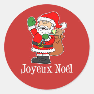 Autocollants Stickers Joyeux Noel En Francais Zazzle Fr