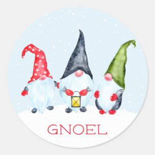 Sticker Rond Noël Gnoel idiot