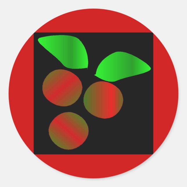 Sticker Rond Noël Holly II (Devant)