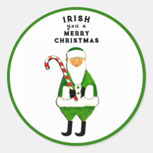Sticker Rond Noël irlandais