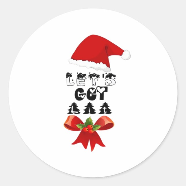 Sticker Rond Noel Lit Classic (Devant)