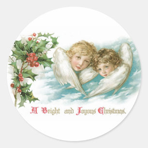 Sticker Rond Noël lumineux et joyeux