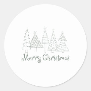 Sticker Rond Noël minimaliste moderne Cosy