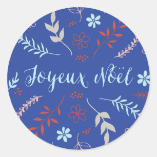 Sticker Rond Noël naturel vacances à Indigo