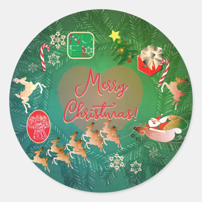 Sticker Rond Noël Nostalgie  (Devant)