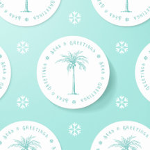 Noël Palmier Tropical Mers et Salutations