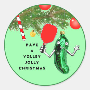 Sticker Rond Noël Pickball