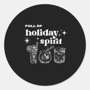 Sticker Rond Noël plein d'esprit de fête Queue Club Femmes M