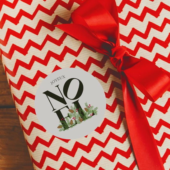 Sticker Rond NOEL Pop Letter Art Inspiré Noël (Créateur téléchargé)