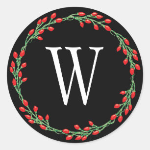 Sticker Rond Noël Red Berry Vie Wire