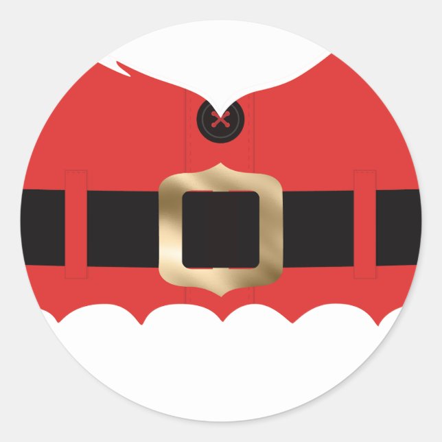 Sticker Rond Noël Red Père Noël (Devant)