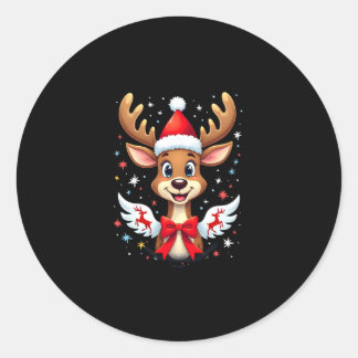 Sticker Rond noël Reindeer (3)