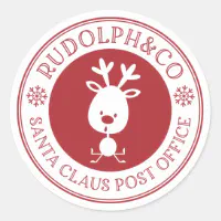 Étiquettes cadeaux de Noël Autocollants Rudolph & Co. Étiquettes