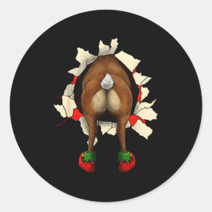 Sticker Rond Noël Rupture de Joli Cul de Renne