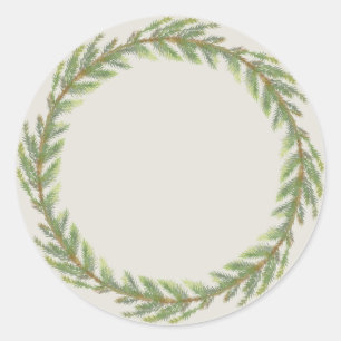 Sticker Rond Noël Rustique fait maison Blank Mason Jar cadeau