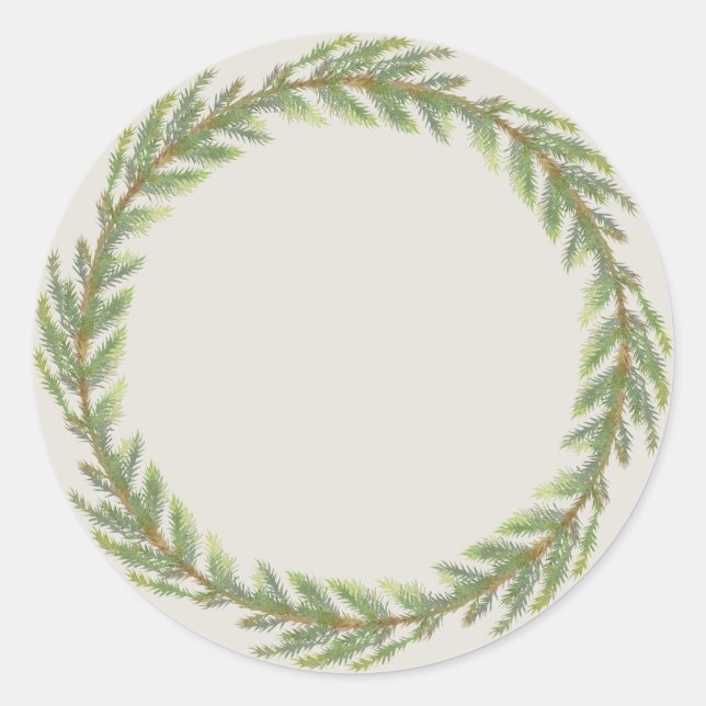 Sticker Rond Noël Rustique fait maison Blank Mason Jar cadeau (Devant)