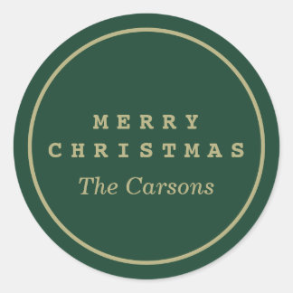 Sticker Rond Noël simple