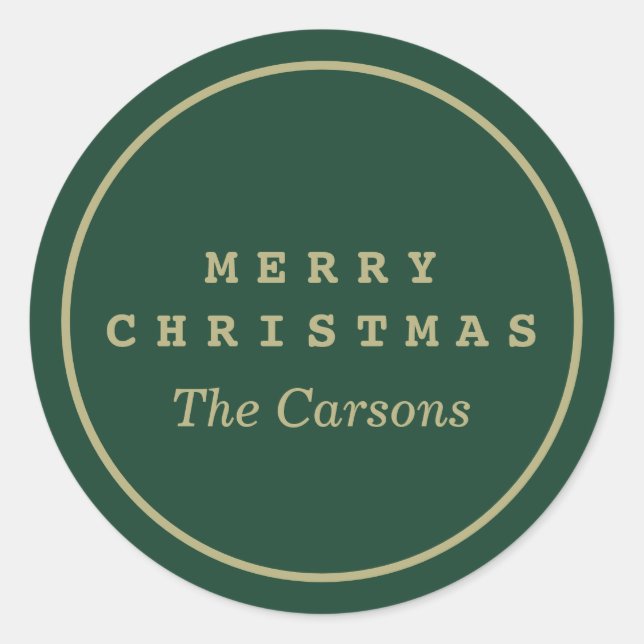 Sticker Rond Noël simple (Devant)