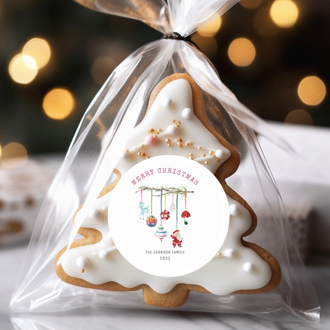 Sticker Rond Noël simple et coloré (Créateur téléchargé)