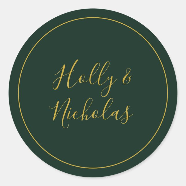 Sticker Rond Noël simple et élégant | Phoques de l'enveloppe ve (Devant)