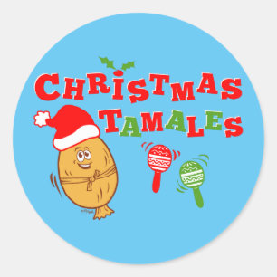 Sticker Rond Noël Tamales