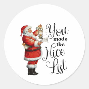 Sticker Rond Noël, Vacances, Père Noël Tags cadeaux