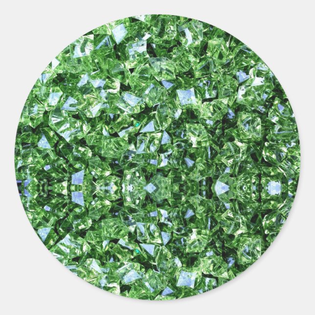 Sticker Rond Noël Vert Étincelle (Devant)