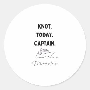 Sticker Rond Nœud Aujourd'hui Tenue Capitaine Croisière Memphis