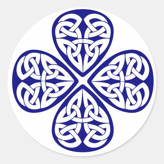 Sticker Rond noeud céleste shamrock de marine (Devant)