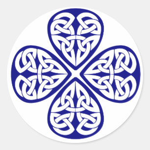 Sticker Rond noeud de celtic de shamrock de marine