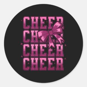 Sticker Rond Nœud de pom-pom girls Esprit d'équipe de cheerlead