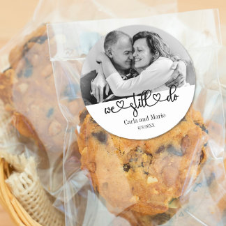 Sticker Rond Noir & Blanc Nous renouvelons encore nos vœux/Reno