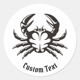 Sticker Rond Noir de crabe