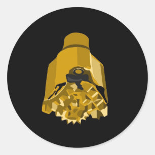 Sticker Rond noir de peu de foret